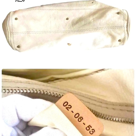 Chloe Tote Boston Bag Shoulder Bag Leather Ivory women's made in Italy 🇮🇹 - Picture 6 of 9